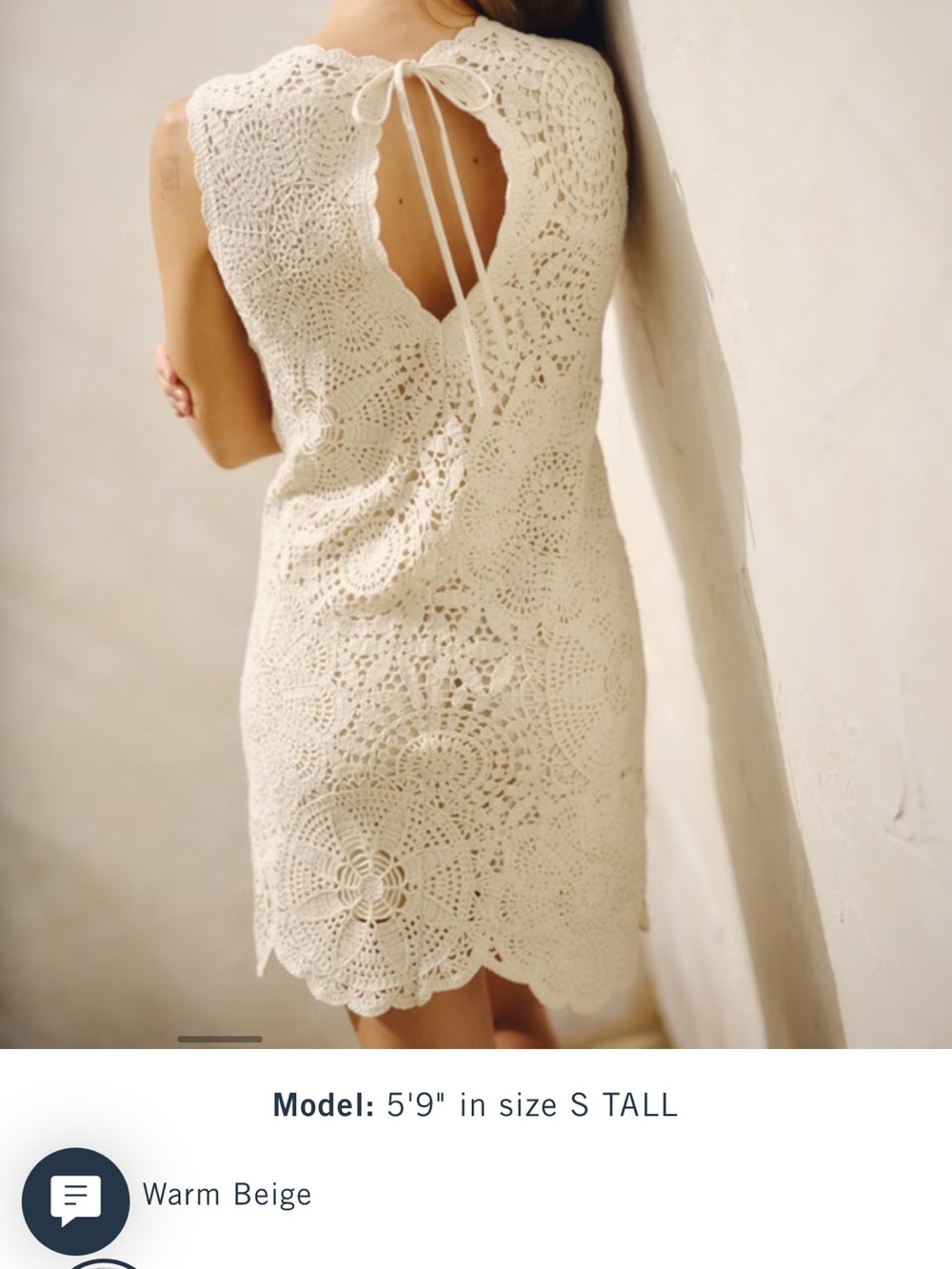 Abercrombie & Fitch Cream Crochet Midi Dress - Picture 2 of 5